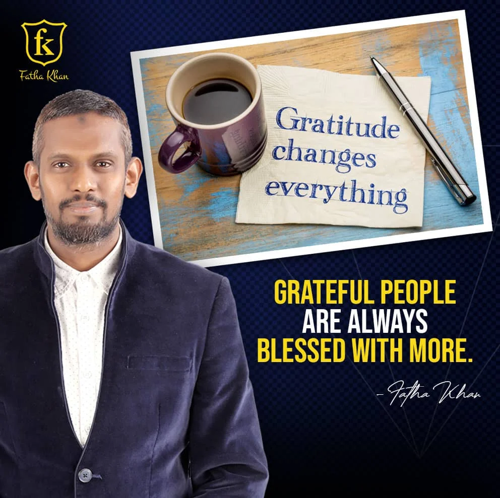 Grateful people are always blessed with more.